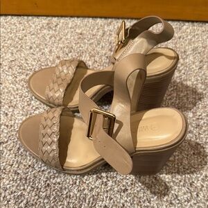 Tan Wedge Shoes with Elegant Design